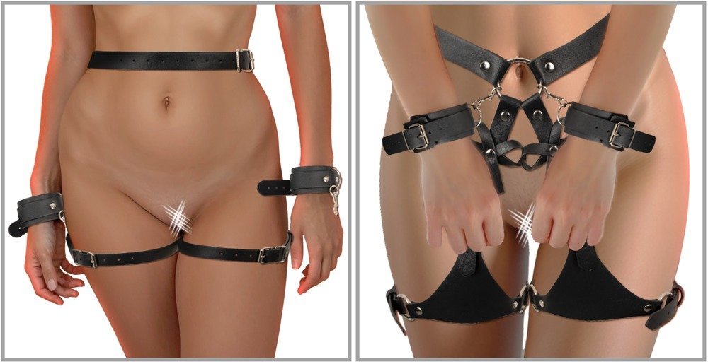 Bad Kitty Body Harness w Cuffs