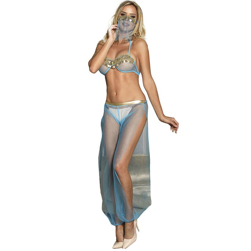 SUBBLIME - INDIEN-STIL BLAUES DESSOUS-SET