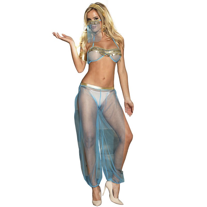 SUBBLIME - INDIEN-STIL BLAUES DESSOUS-SET