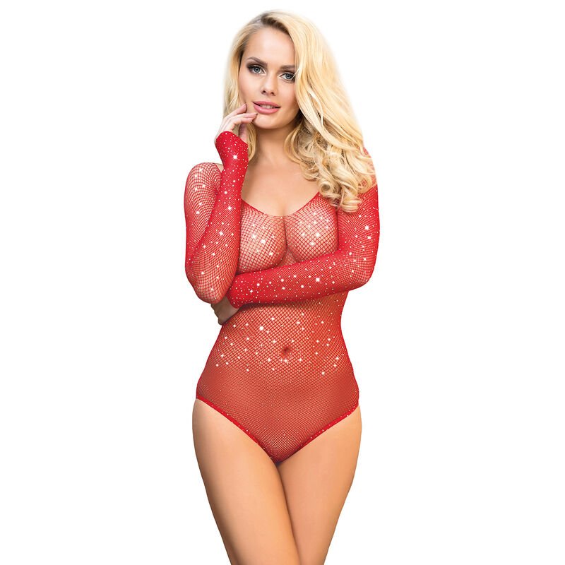 SUBBLIME - 952303 SHINY GRILL BODY MIT OFFENEN SCHULTERN LANGE RMEL ROT EINE GRÖSSE
