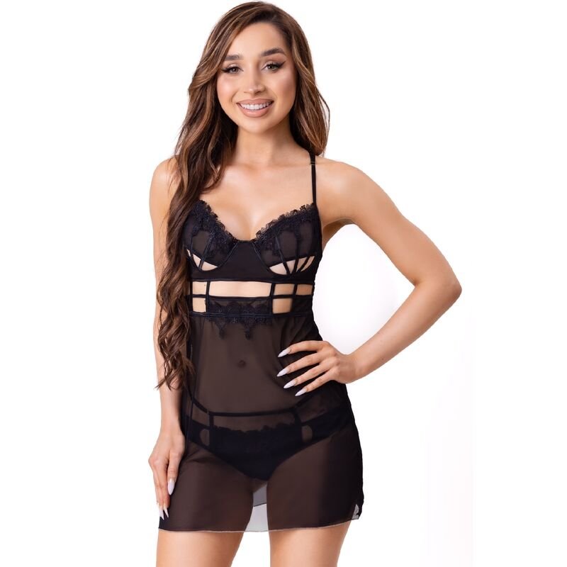 LIVCO CORSETTI FASHION - MAIA 20247 BABYDOLL + TANGA SCHWARZ