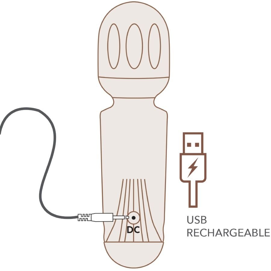 ROCKS-OFF – WIEDERAUFLADBARER MINI-ZAUBERSTAB MIT 16 FUNKTIONEN, AZALEENROT