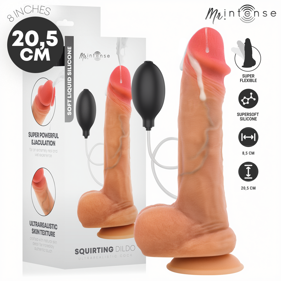 MR INTENSE - DANNY ULTRA-REALISTISCHER SPRITZER-PENIS MIT HODEN 20,5 CM -Ø- 4 CM
