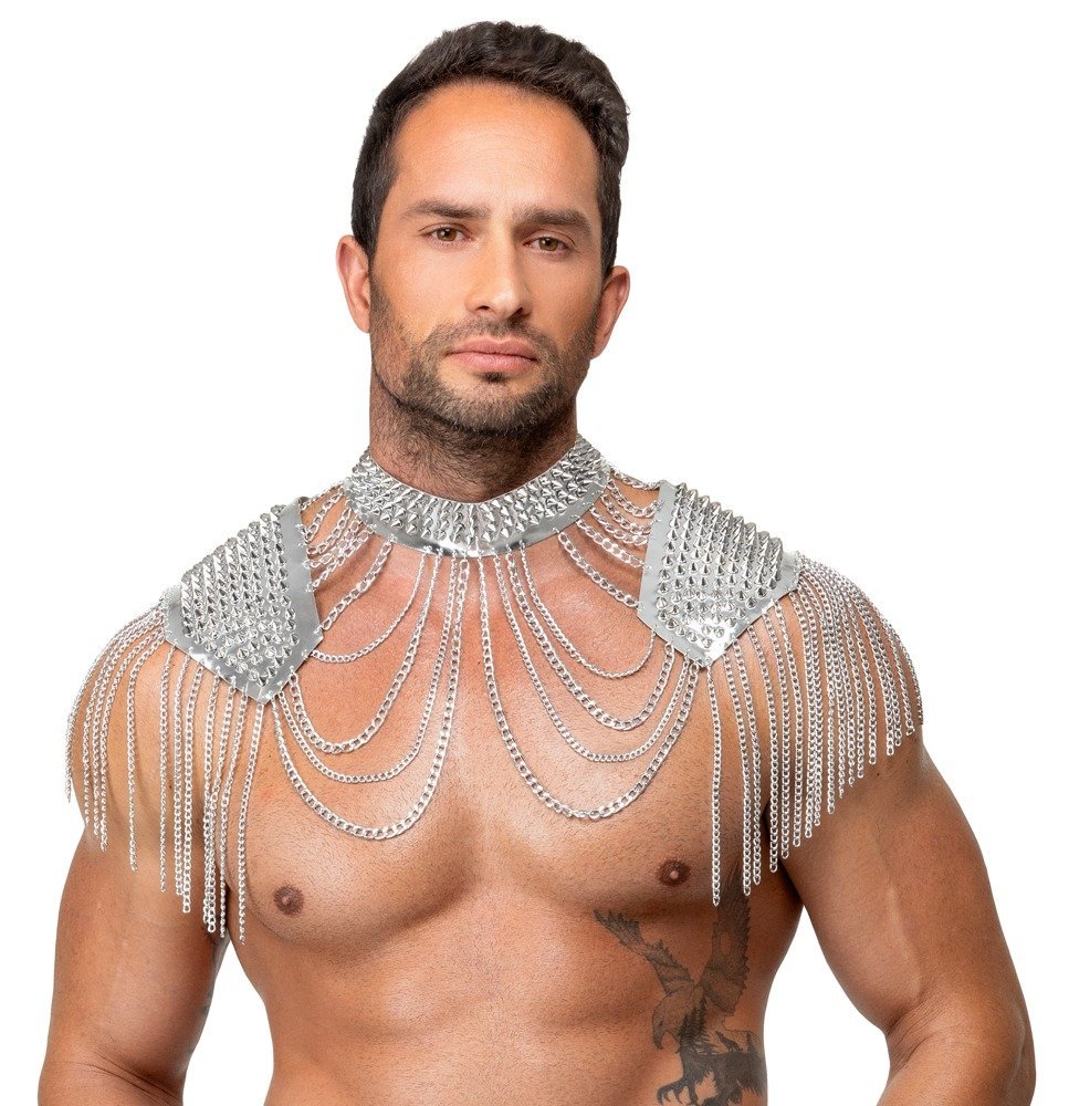 Bad Spiked Collar and shoulder, silber