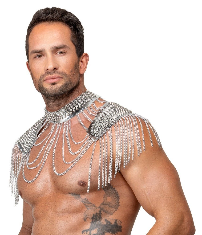 Bad Spiked Collar and shoulder, silber