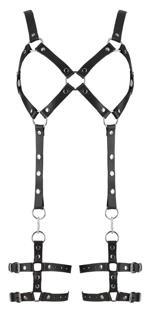 Harness aus Leder, schwarz