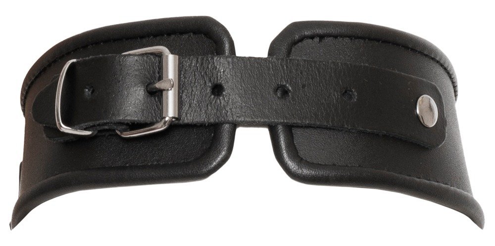 Hals- und Handfessel aus Leder, schwarz