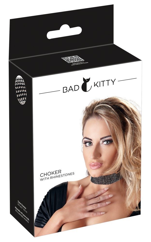 Halsband Strass, schwarz