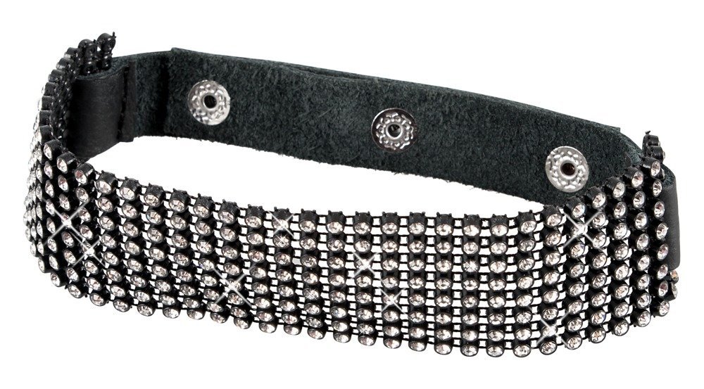 Halsband Strass, schwarz