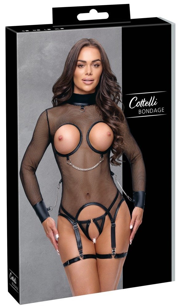 Strapshemd Bondage, schwarz