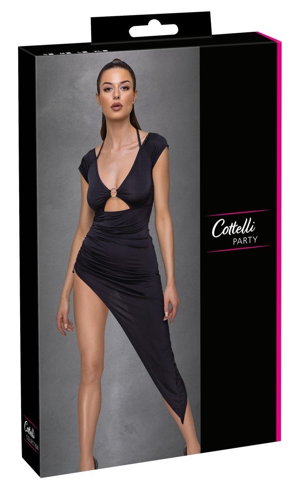 Kleid Raffung, schwarz