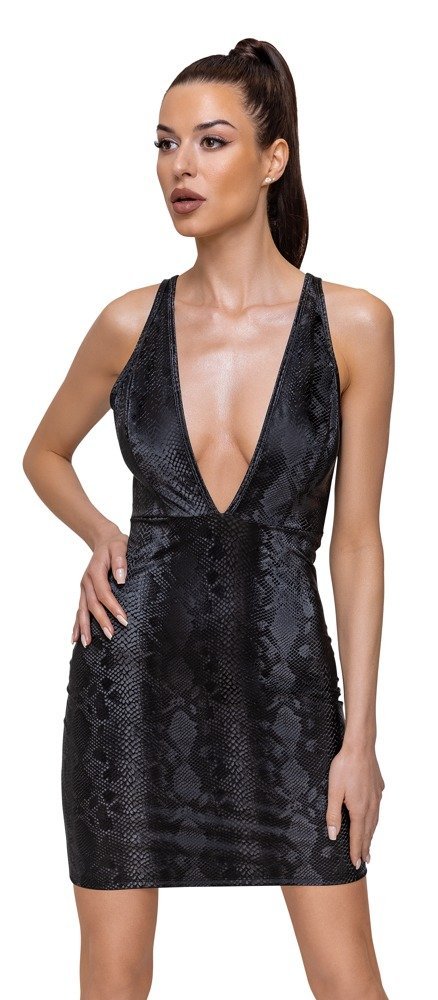 Kleid Snake, schwarz