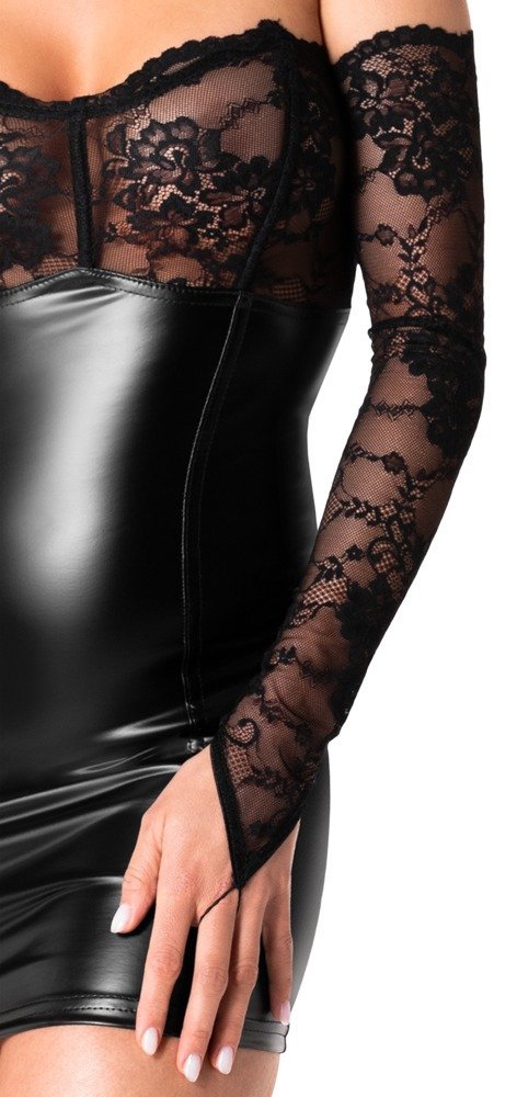 Noir Kleid Stulpen, schwarz
