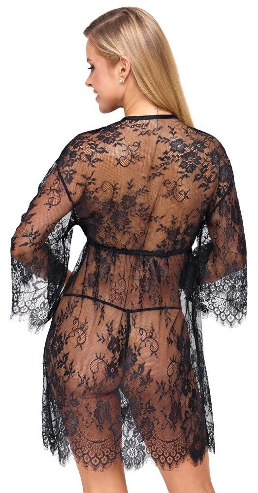 Kimono Spitze, schwarz