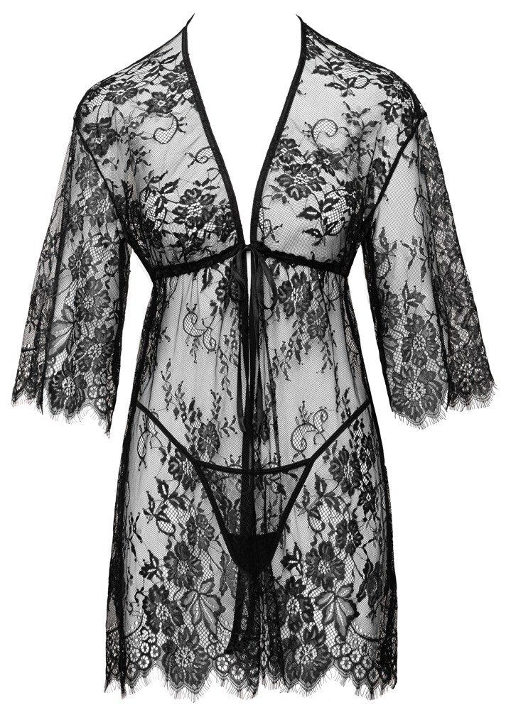 Kimono Spitze, schwarz