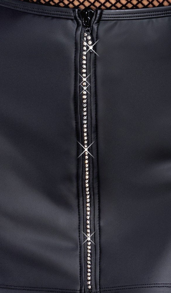 Rock Strasszip, schwarz