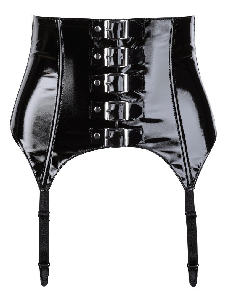 Strapsgurt aus Lack, schwarz