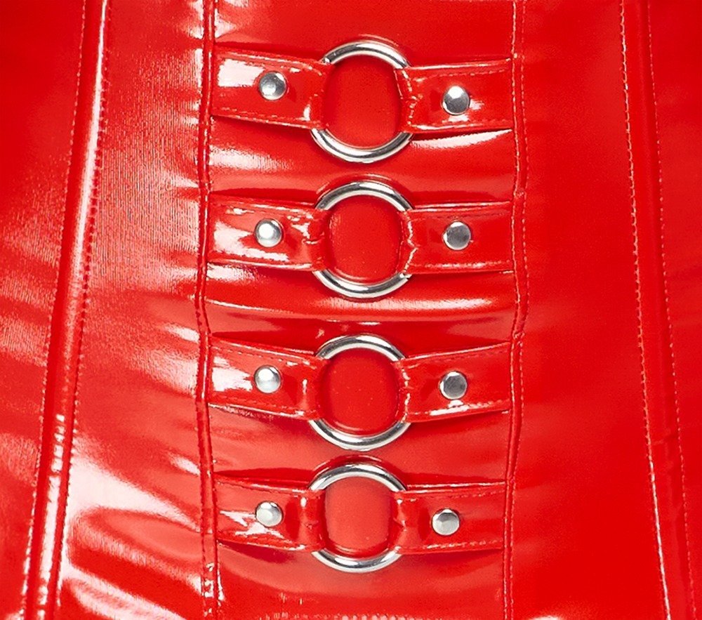 Strapsgürtel aus Lack, rot