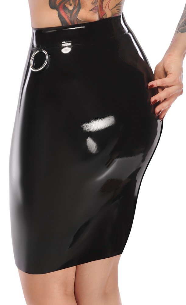 Rock aus Latex, schwarz